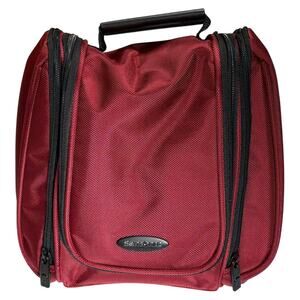 Samsonite Hanging Toiletry Overnight Carry-on Makeup Bag Travel Case in Red NWOT